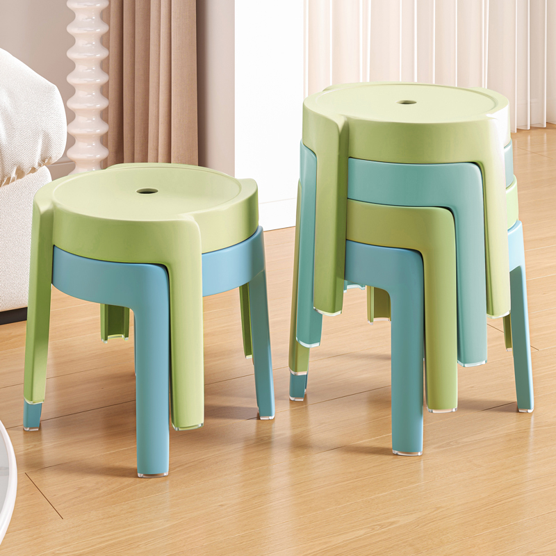 塑料凳子家用可叠放风车凳小型客厅板凳加厚儿童浴室矮凳出租房用