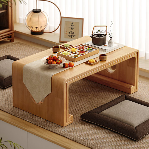 飘窗桌炕几实木家用茶几窗台矮桌茶桌日式榻榻米炕桌床上小桌子