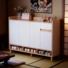 日式实木鞋柜家用门口2025新款爆款高档入户玄关室内收纳储物鞋架