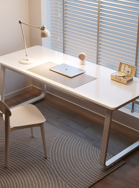 白色电脑桌台式家用简易办公桌卧室学生书桌写字桌简约现代工作台