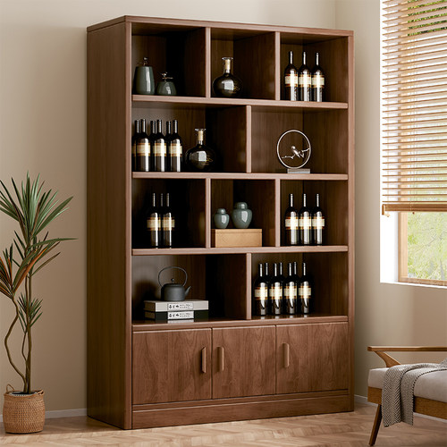 送货上门！博古架实木中式茶酒柜