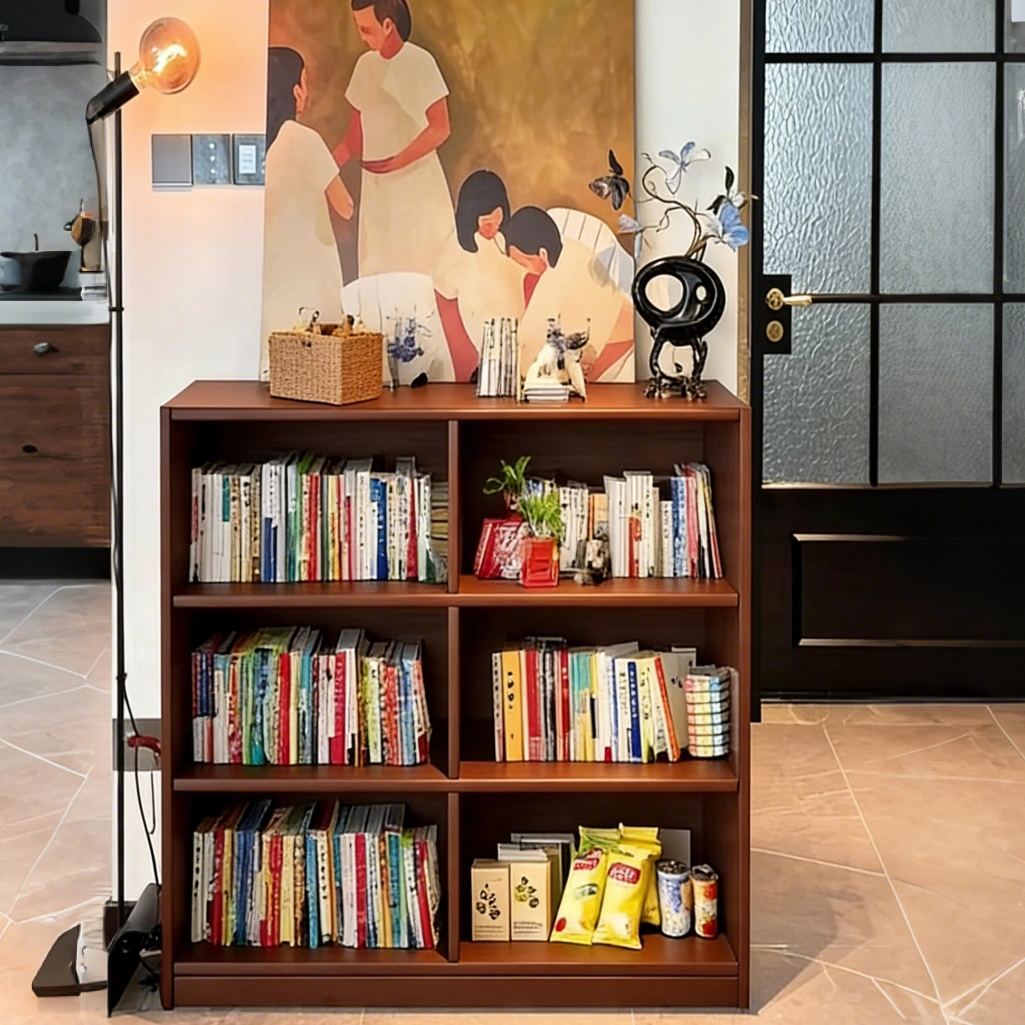 实木书架落地置物架家用客厅玄关处矮柜收纳储物柜一体靠墙展示柜,住宅家具,书架,淘宝优惠券,粉丝福利购,淘宝优惠卷