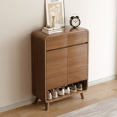 架子 色鞋 实木胡桃色鞋 柜家用门口入户玄关柜一体室内储物柜子新款