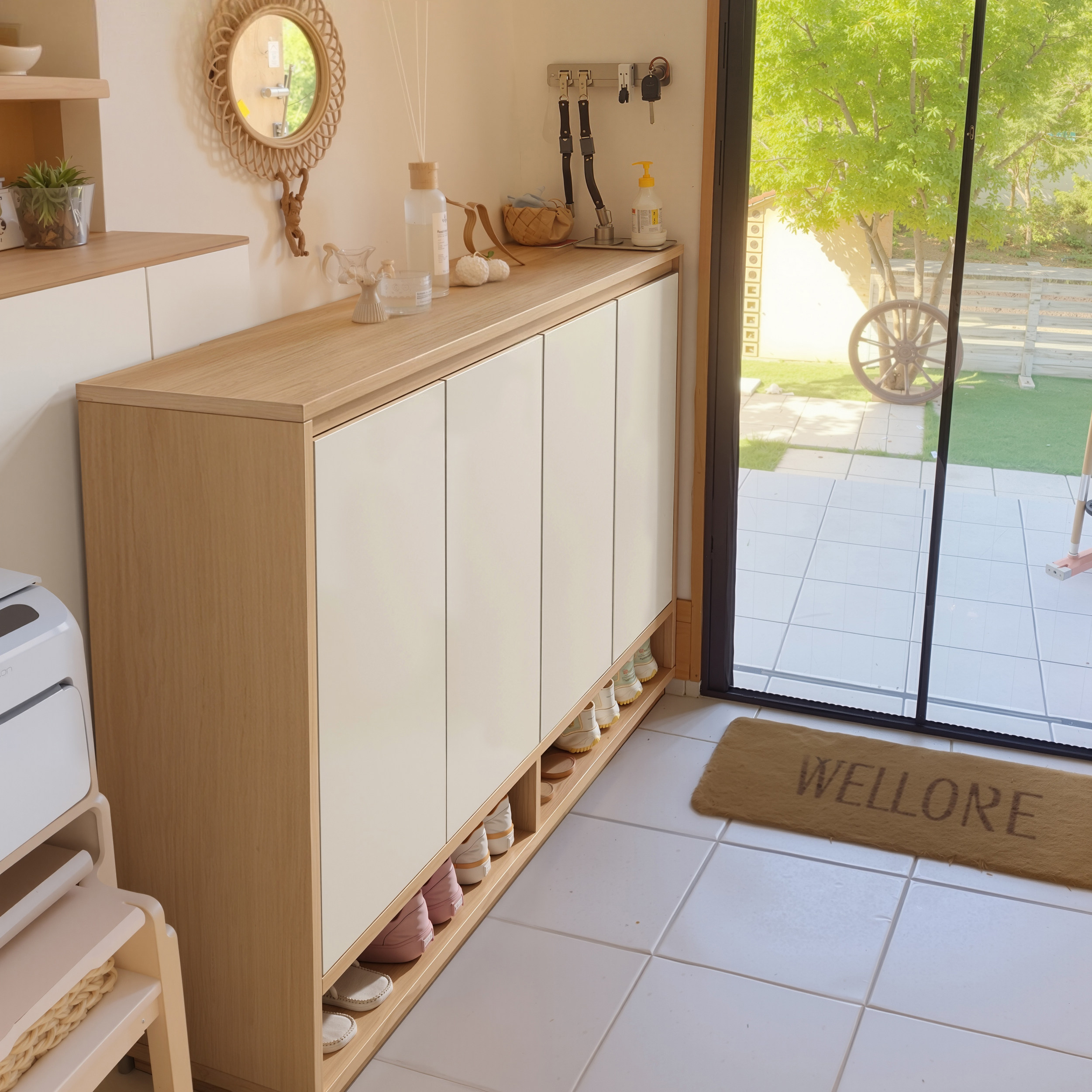 鞋柜入户实木家用门口2025爆款实木室内走廊玄关柜一体靠墙收纳柜,住宅家具,鞋柜,淘宝优惠券,粉丝福利购,淘宝优惠卷