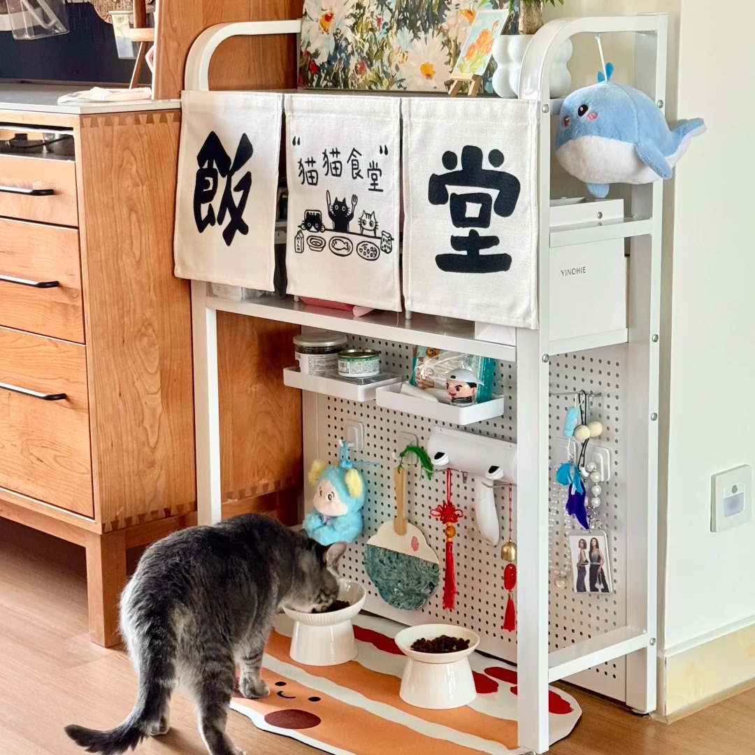 【小红书爆款】猫咪食堂置物架图片