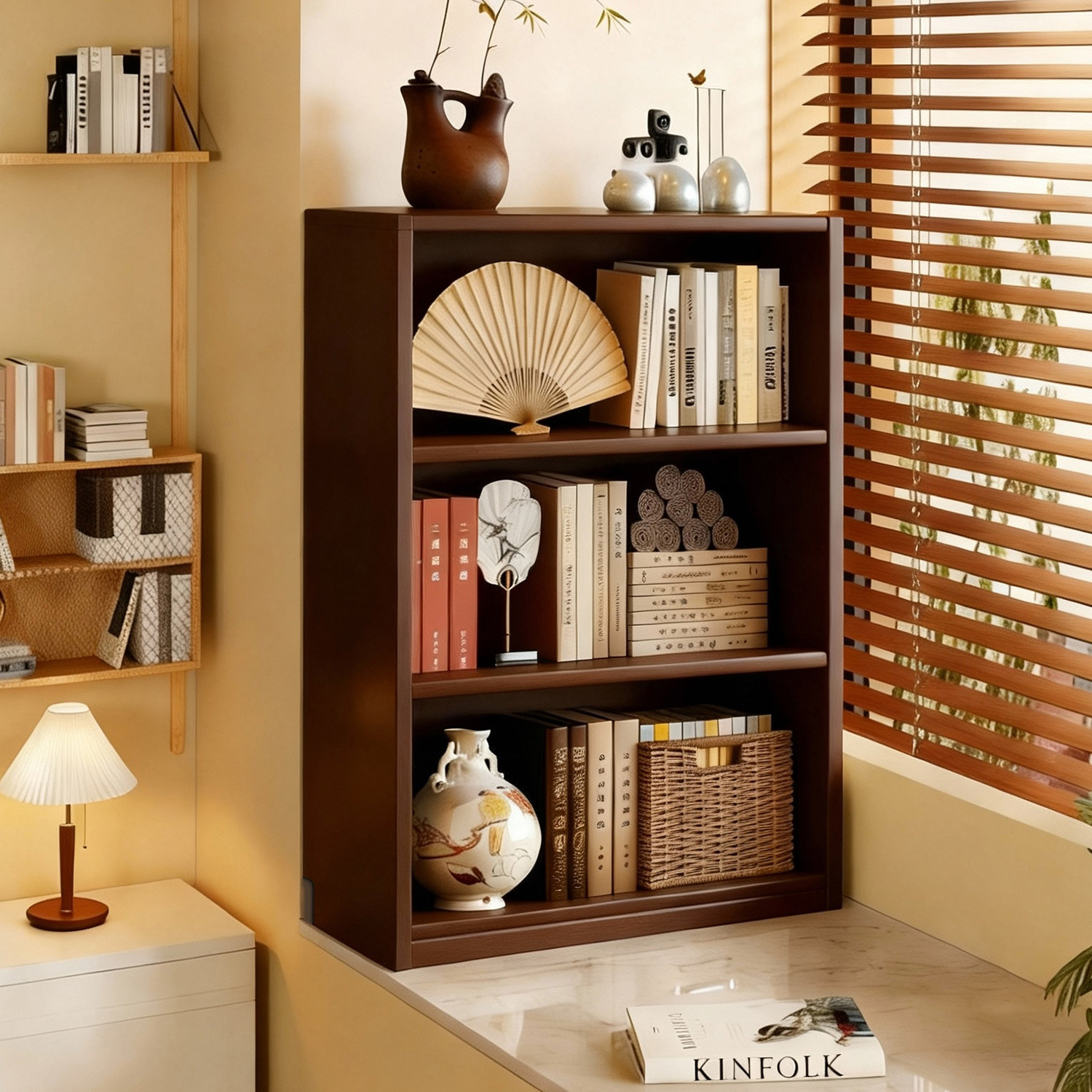 实木飘窗书柜收纳储物柜家用阳台改造神器窗台中古风展示架矮书架,住宅家具,书架,淘宝优惠券,粉丝福利购,淘宝优惠卷