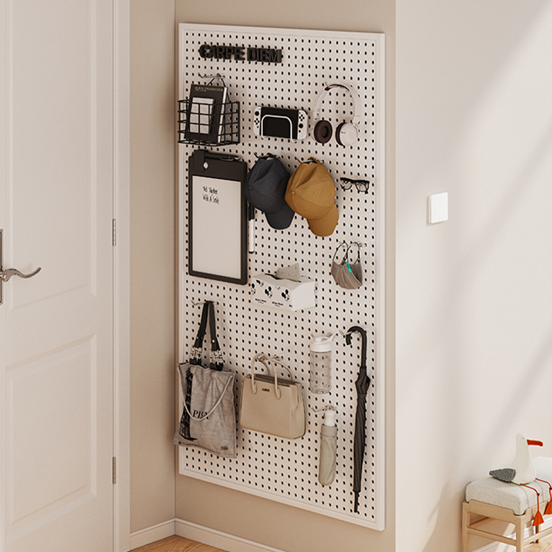 可定制金属洞洞板门后置物架定制