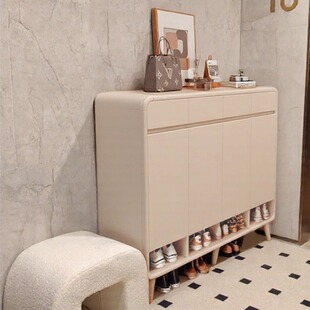 家用门外楼道鞋柜2025新款入户门口电梯口收纳柜一体靠墙走廊鞋架