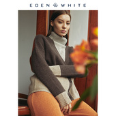 圣雪绒2020秋冬新品 中性oversize宽松慵懒北欧风加厚羊绒针织开衫