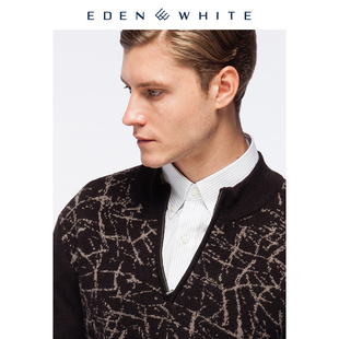 针织衫 男半高领岩石纹提花加厚休闲大码 羊绒衫 圣雪绒2019秋冬新品