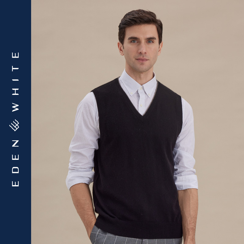 圣雪绒100%羊绒背心保暖基本款