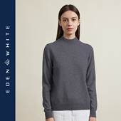 圣雪绒25秋冬新款 套头针织衫 女半高领纯色混纺羊绒衫 内搭通勤长袖