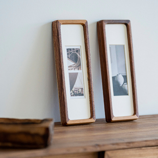 窄长立体画框 长条竖框 摆挂两用装饰 刺猬紫檀木画框 纯手工制作