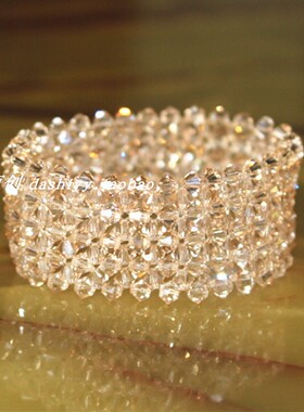 多层奥地利遮伤疤港风水晶手链