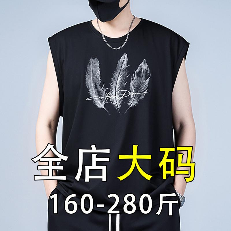 背心t恤男夏季薄款无袖坎肩运动2025新款加肥加大百搭打底衫上衣