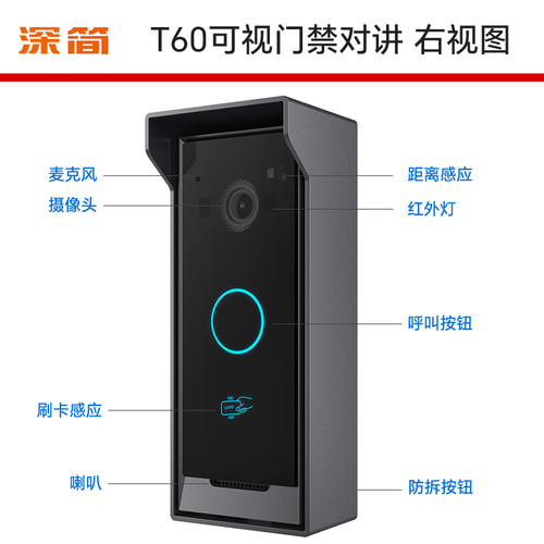 防雨罩可视门禁对讲机SIP网络IP