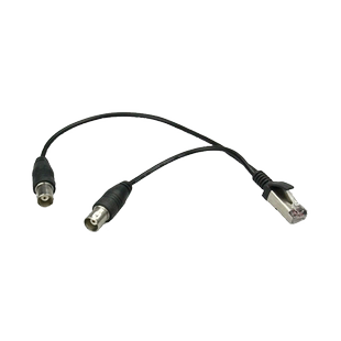 RJ48转BNC线RJ45一万线E1线BNC母头中继数字语音卡TE110P TE405P中继网关T1视频传输 G.703 电信工程配套配件