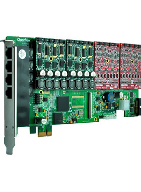 OpenVOX电话模拟语音卡A1610E Asterisk卡16路FXO/FXS模块ip网络程控交换机外线内线IVR语言导航FreePBX