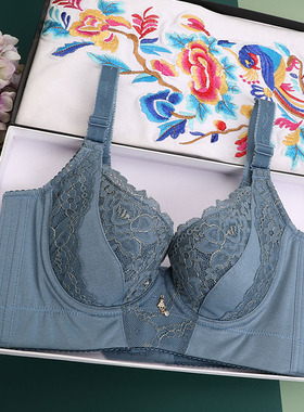 美容院聚拢收副乳防下垂外扩上托矫正调整型文胸五排扣薄款内衣女