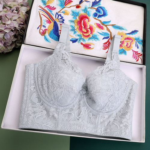 七排扣内衣女聚拢收副乳薄款文胸