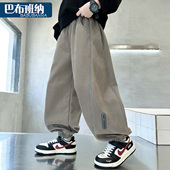 儿童运动裤 男童裤 宽松男孩潮 大童休闲裤 加绒冬季 子春秋款 2026新款
