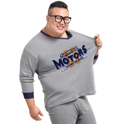 雅鹿男士加肥大码秋衣秋裤纯棉