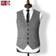 毛呢西装 双面呢马夹 加厚保暖v领时尚 马甲男商务休闲修身 羊毛冬季