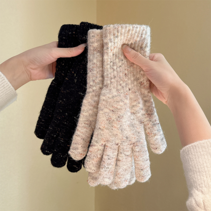 满天星韩版ins彩点夹花针织弹力