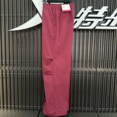 特步秋季新款女宽松直筒运动长裤