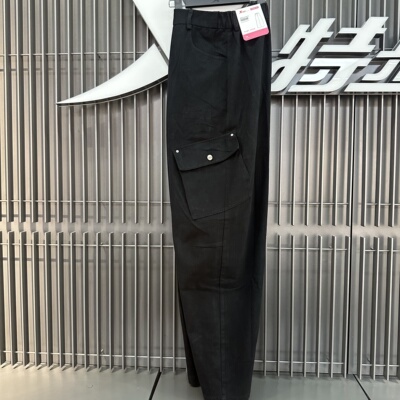 特步秋季多口袋户外宽松运动长裤