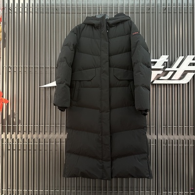 特步羽绒服女2025冬季新款商场同款连帽中长鹅绒保暖975428640042