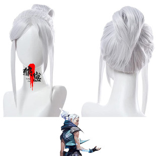 狼崽 Valorant 无畏契约 捷风 婕提 Jett cos假发 银白马尾短发狼