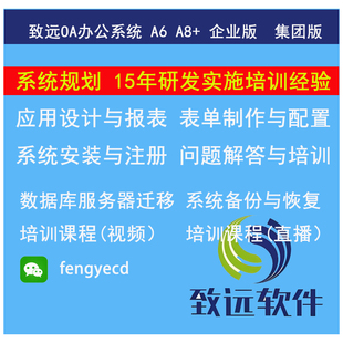 致远OA办公系统A6 A8+企业版集团版系统应用设计与报表培训视频