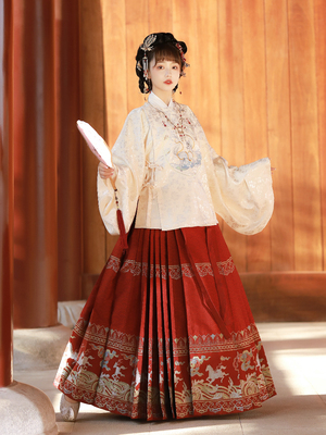 原创正品织金妆花汉服马面裙