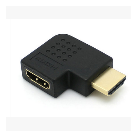 90度HDMI公-HDMI母转接头 右弯头 HDMI 右侧弯延长头 HDMI公转母