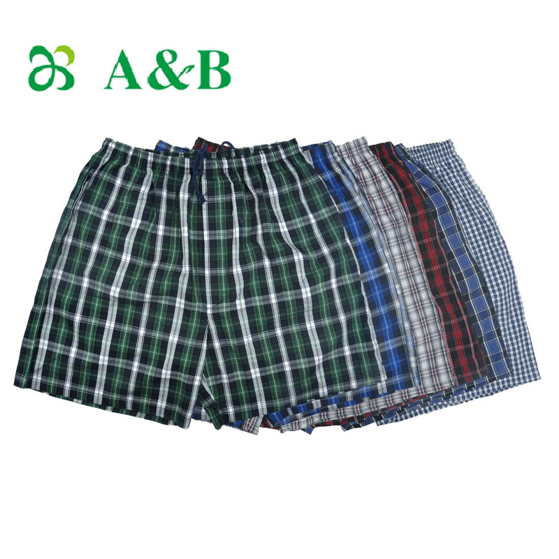 AB沙滩裤宽松居家平角裤梭织布