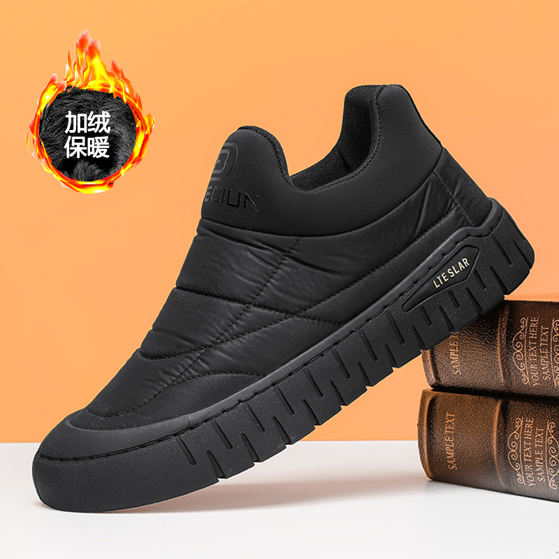 一脚蹬二棉鞋男保暖开车鞋