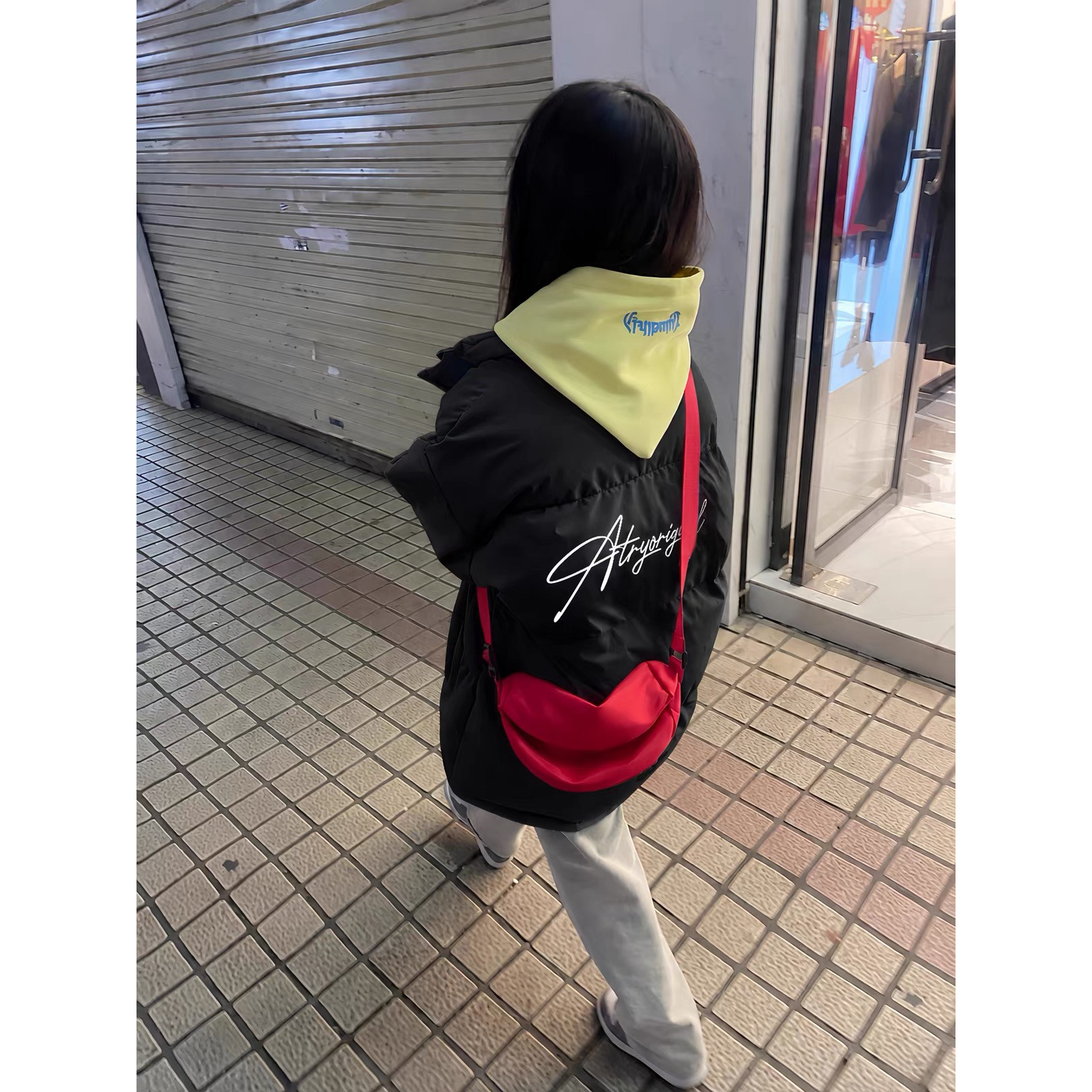 小个子黑色羽绒棉服2026冬季少女大童初中高中学生宽松面包服外套