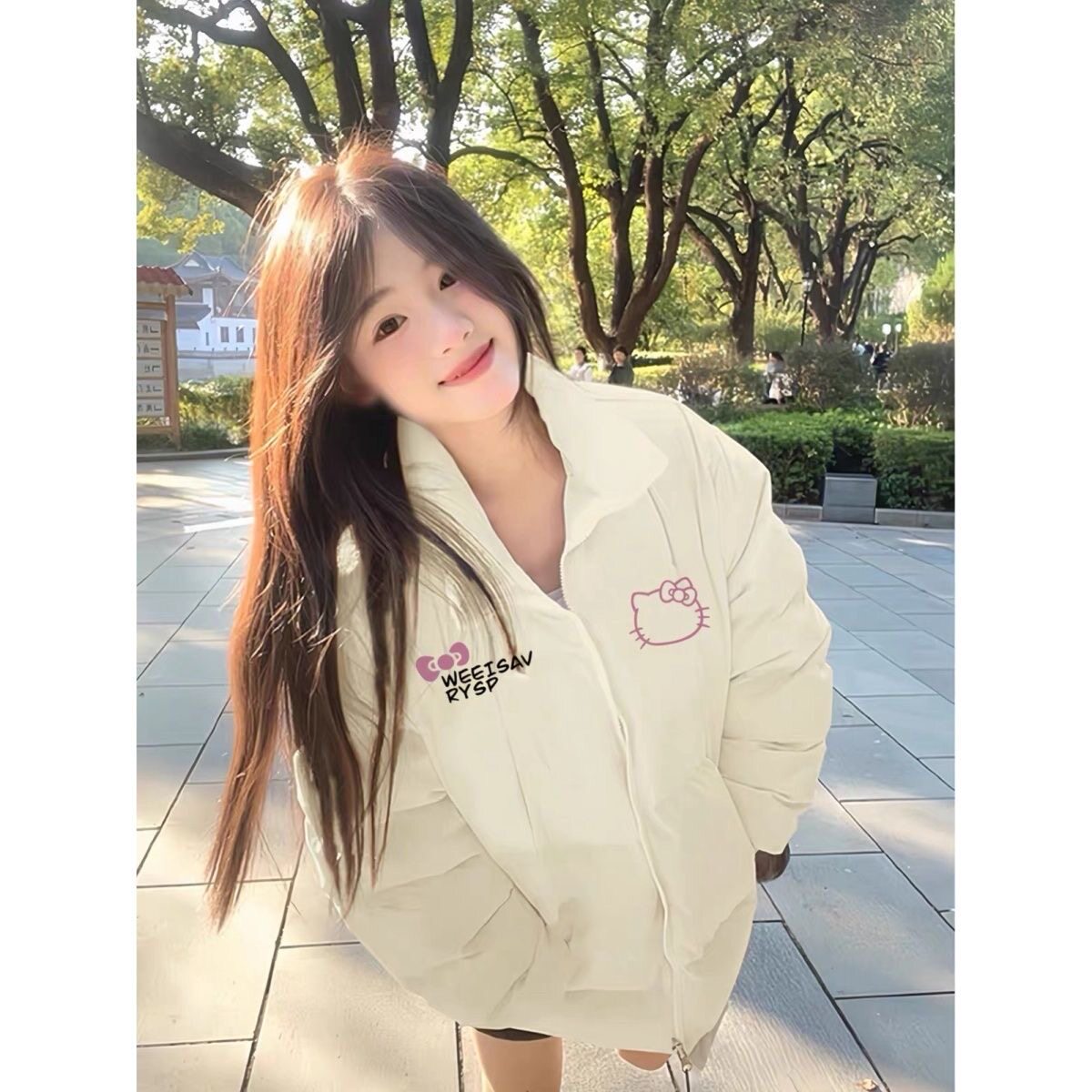 韩系加厚保暖羽绒棉服女大童2026冬季新款初中高中学生宽松外套潮