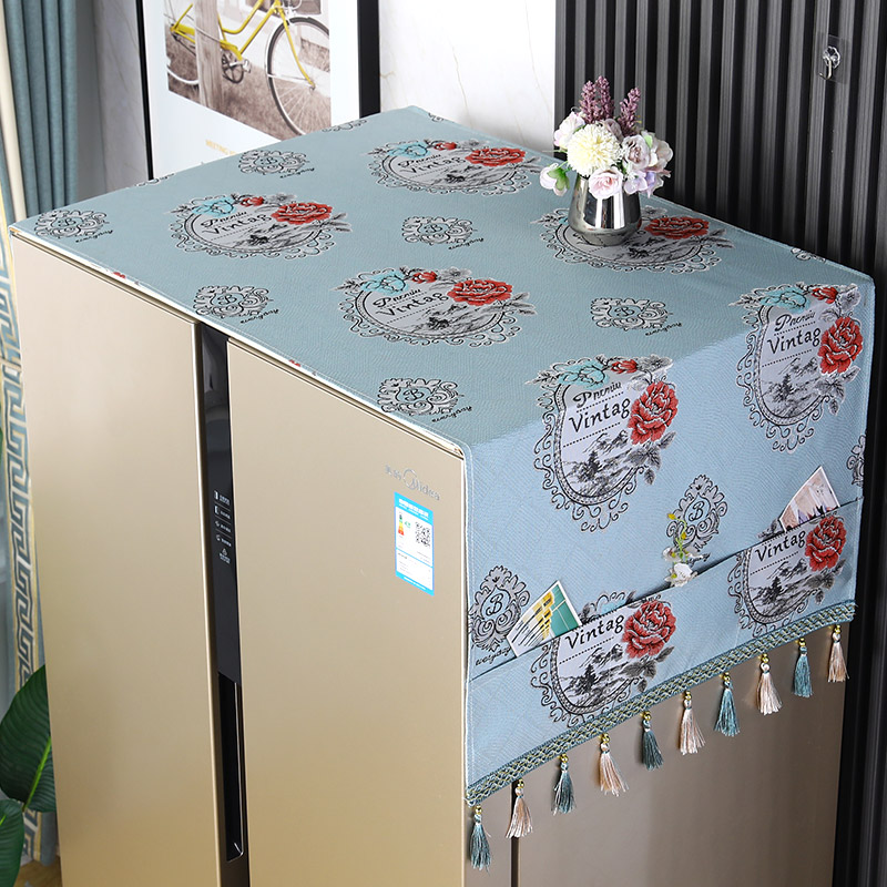 冰箱盖布防尘罩双开门盖巾单开门顶布冰柜保护罩防尘布遮盖布罩帘