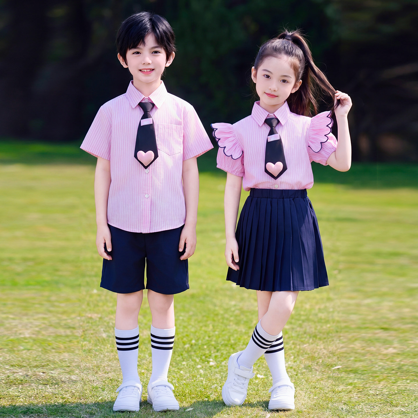 小学生运动会啦啦操表演服儿童六一合唱演出服幼儿园毕业照主持服