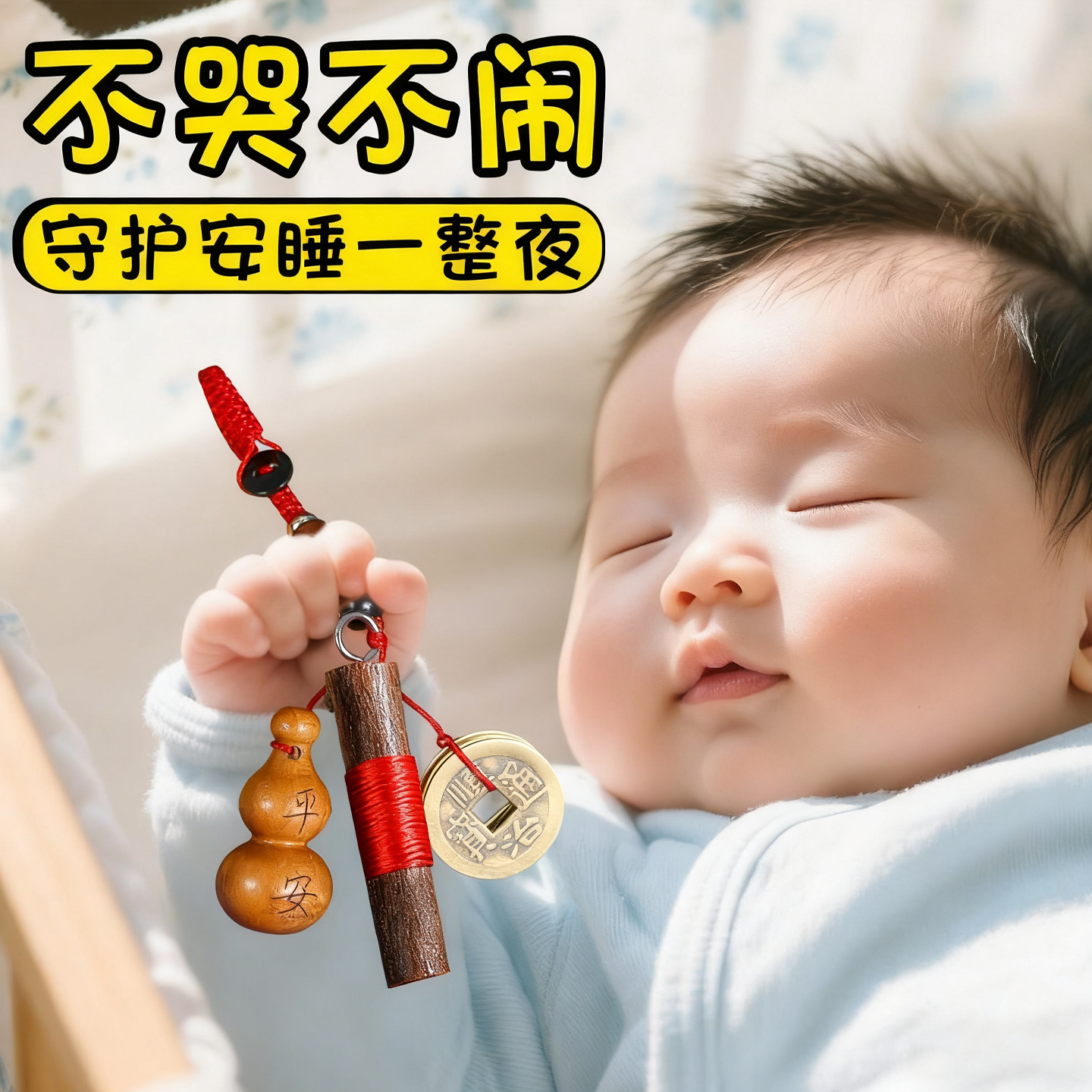 【婴儿宝宝桃木剑随身小号】