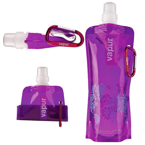 Portable folding Water Bottle with button outdoor sports eq