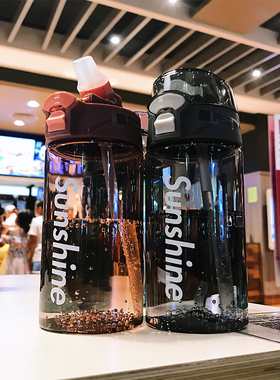 Water bottle with straw Gym Sports Water Bottles 430ml 550M