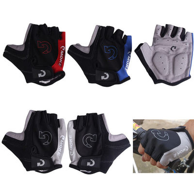Half Finger Cycling Gloves Anti Slip Gel Pad Breathable Mot