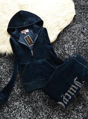 Spring/Fall 2019 Women's Brand Velvet Fabric Tracksuits Vel