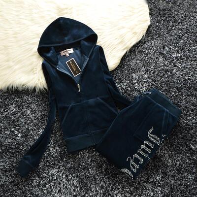 Spring/Fall 2019 Women's Brand Velvet Fabric Tracksuits Vel