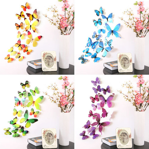 12Pcs Butterflies Wall Sticker Decals Stickers on the wall N