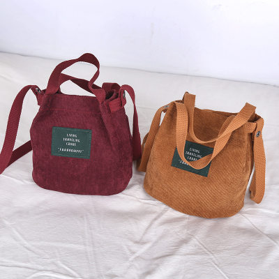 Vintage Canvas Handbags Corduroy Literary and Artistic Women