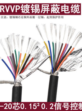 镀锡铜RVVP0.150.2屏蔽信号线